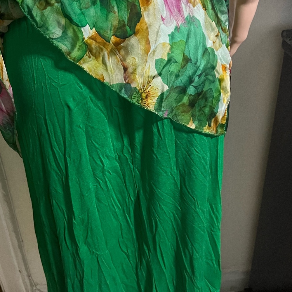 Vintage Floral Maxi Dress with V-Neck - Picture 10 of 16